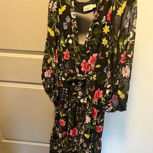 Floral Open Back Dress